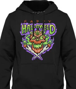 Halloweed Skull Black Hoodie