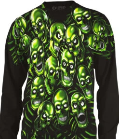 Skull Pile Black Long Sleeve T-Shirt