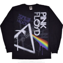 Pink Floyd Dark Side Graffiti Black Long Sleeve T-Shirt -Pink Floyd shop 32978f 57459.1488396705