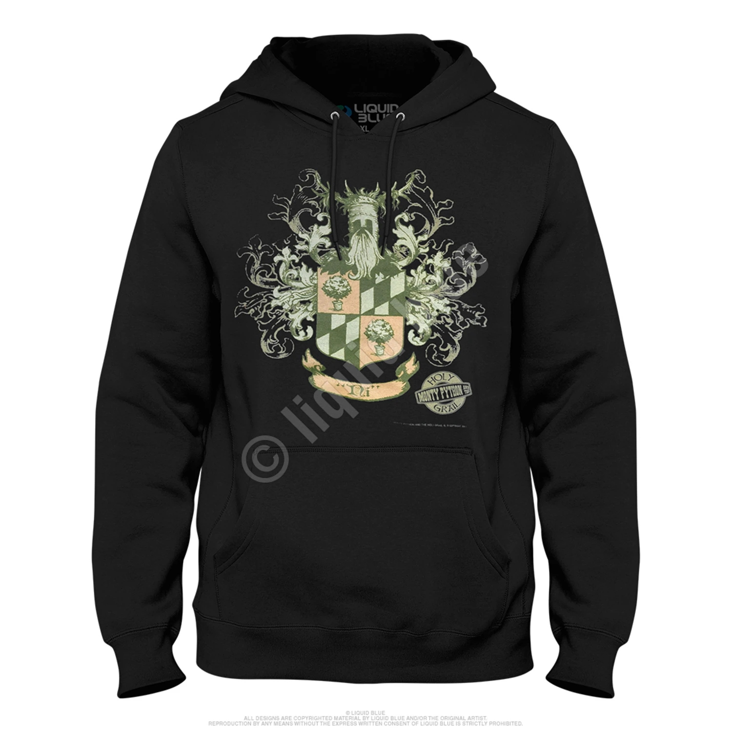 Knights Of Ni Crest Black Hoodie 2 Knights Of Ni Crest Black Hoodie - Image 2