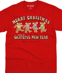 Dancin' Gingerbread Bears Youth Red T-Shirt