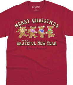 Dancin' Gingerbread Bears Red T-Shirt