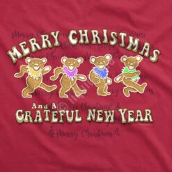 Dancin' Gingerbread Bears Red T-Shirt -Pink Floyd shop 61371f artwork 61820.1575679058