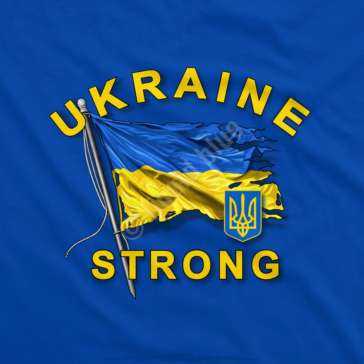 Ukraine Strong Royal T-Shirt 3 Ukraine Strong Royal T-Shirt - Image 3