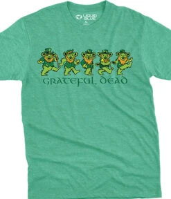 Irish Bears Poly Cotton Heather Green T-Shirt