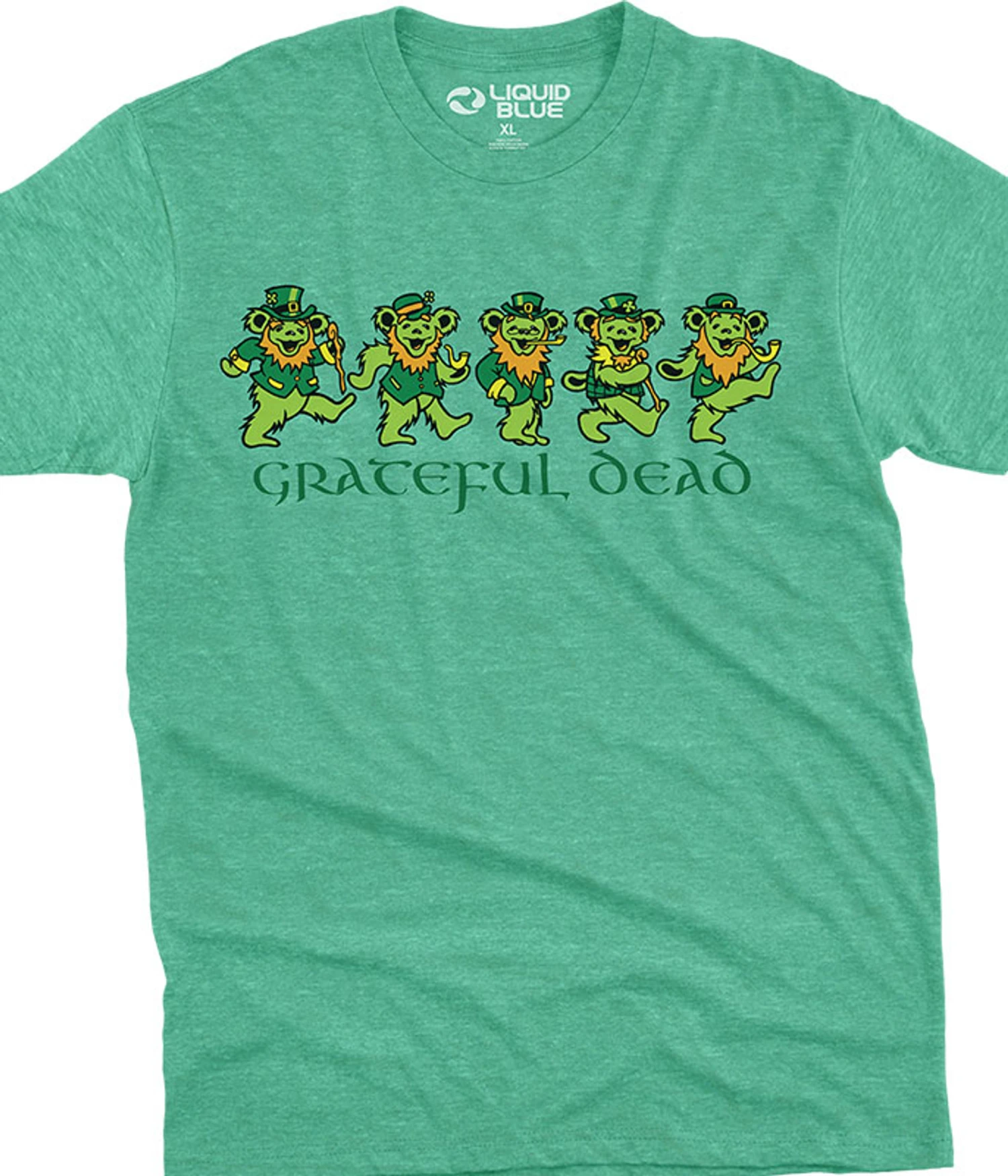 Irish Bears Poly Cotton Heather Green T-Shirt 1 Irish Bears Poly Cotton Heather Green T-Shirt