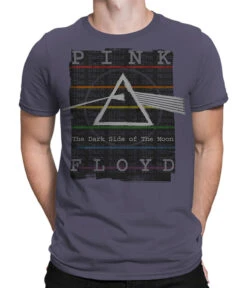 Pink Floyd Dark Side Stamp Grey Athletic T-Shirt
