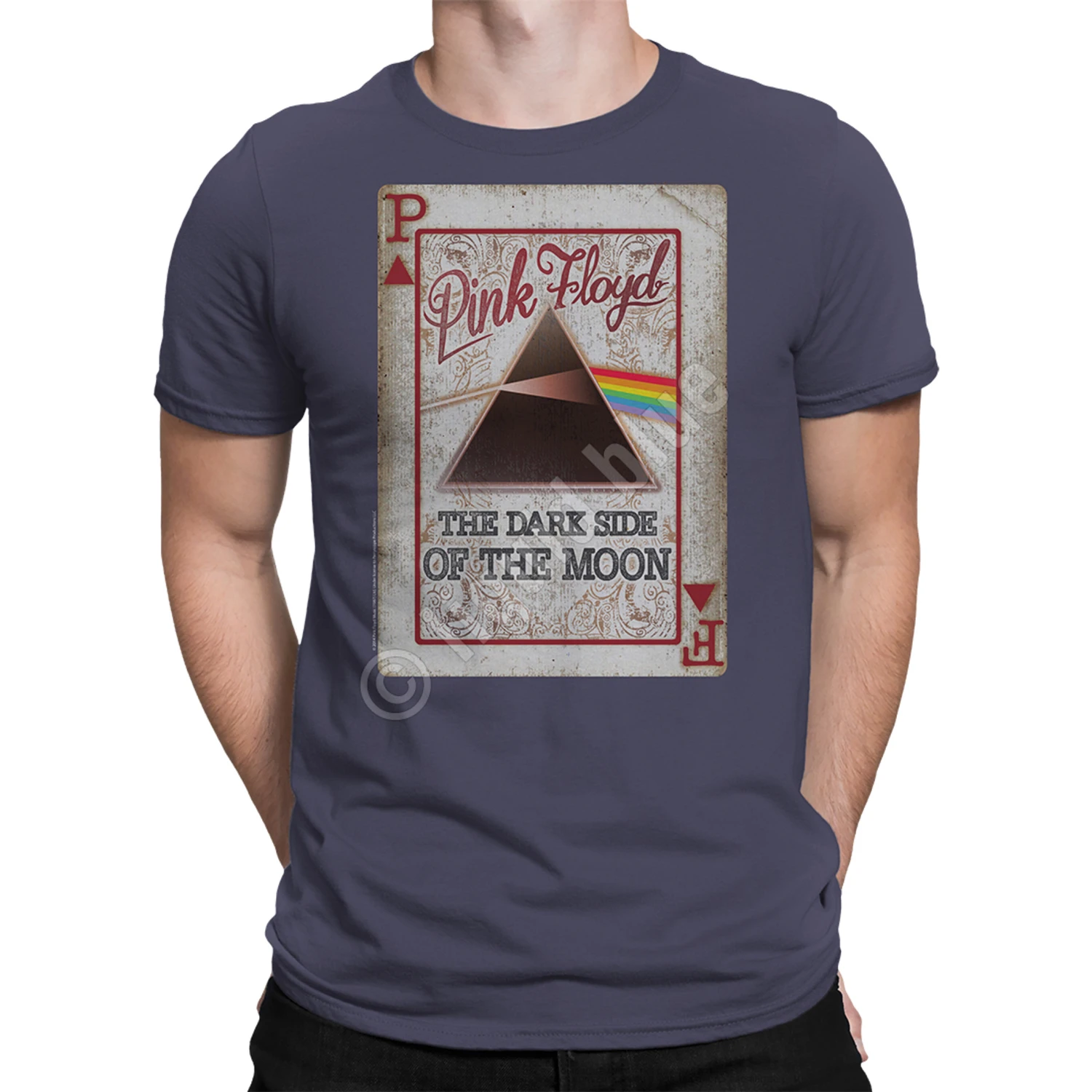 Pink Floyd Dark Side Deck Grey Athletic T-Shirt 2 Pink Floyd Dark Side Deck Grey Athletic T-Shirt - Image 2