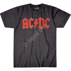AC/DC Vintage Logo Dark Heather Poly-Cotton T-Shirt 6 AC/DC Vintage Logo Dark Heather Poly-Cotton T-Shirt -Pink Floyd shop 61807f 60564.1484253392