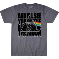 Pink Floyd The Dark Side Dark Heather Poly-Cotton T-Shirt -Pink Floyd shop 61809f 30877.1500411369