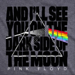 Pink Floyd The Dark Side Dark Heather Poly-Cotton T-Shirt -Pink Floyd shop 61809f artwork 59579.1500411370