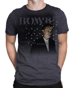 DAVID BOWIE Station To Station Dark Heather Poly-Cotton T-Shirt