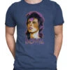 DAVID BOWIE Ziggy Medallion Dark Blue Heather Poly-Cotton T-Shirt