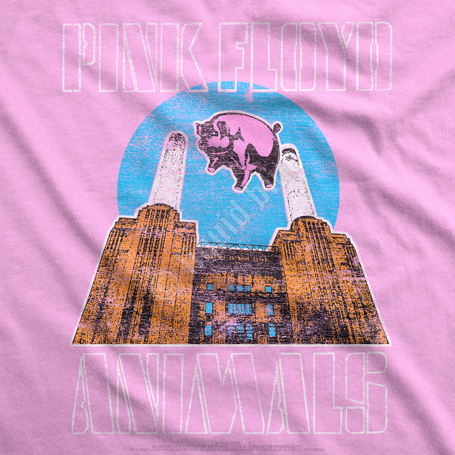 Pink Floyd Animals Pink T-Shirt 4 Pink Floyd Animals Pink T-Shirt - Image 4