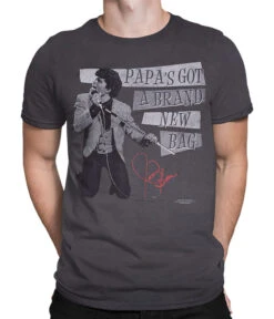 Papa's Got A Brand New Bag Grey Athletic T-Shirt