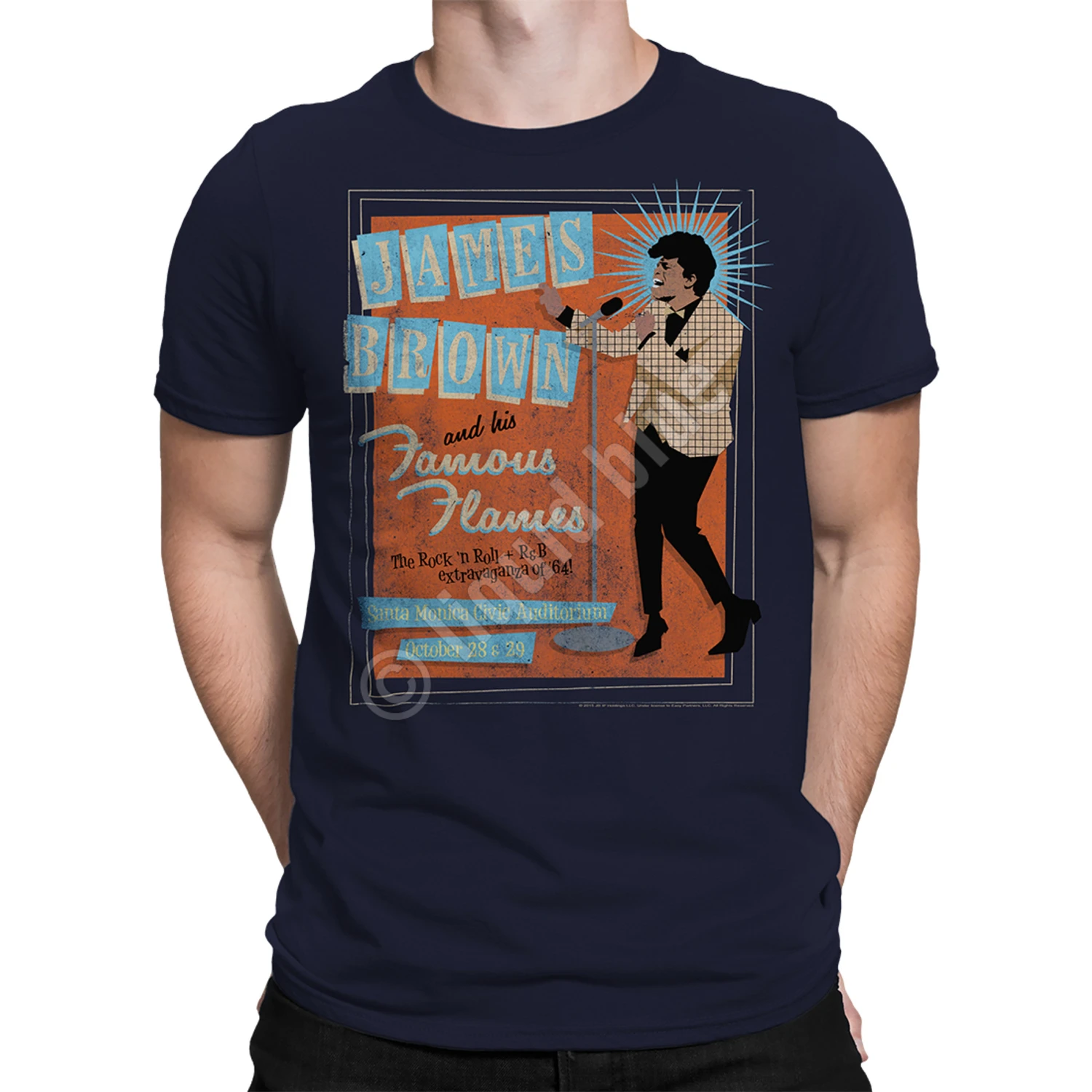 Famous Flames Navy Athletic T-Shirt 2 Famous Flames Navy Athletic T-Shirt - Image 2