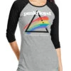 Pink Floyd Spectrum Splash Womens Raglan Heather Grey T-Shirt
