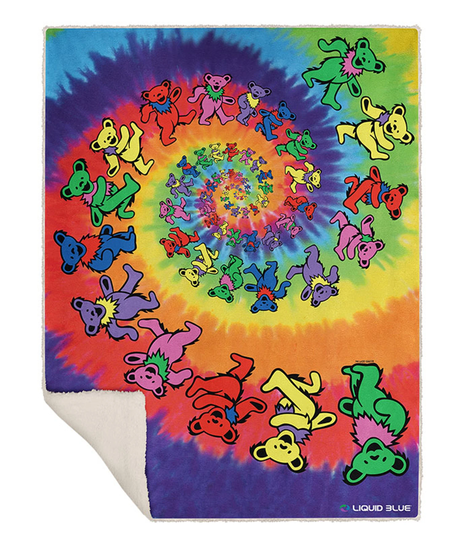 Spiral Bears Fleece Throw Blanket 1 Spiral Bears Fleece Throw Blanket