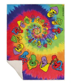 Spiral Shrooms Fleece Throw Blanket