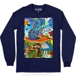 Alice Pop Art Long Sleeve T-Shirt -Pink Floyd shop AW0002LSNAVf 96116.1664840469