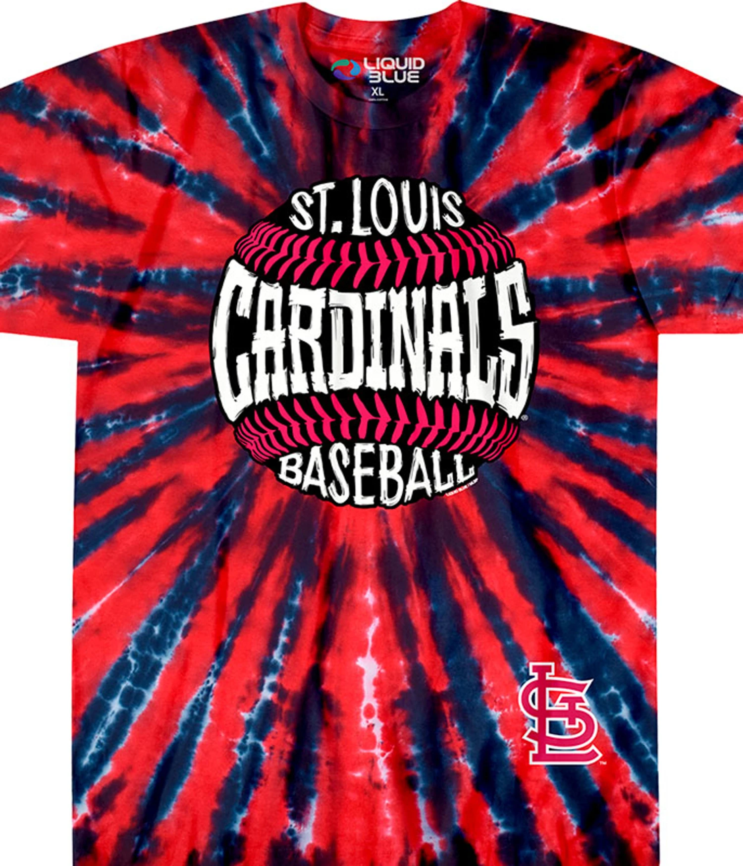 MLB St. Louis Cardinals Burst Tie-Dye T-Shirt 1 MLB St. Louis Cardinals Burst Tie-Dye T-Shirt