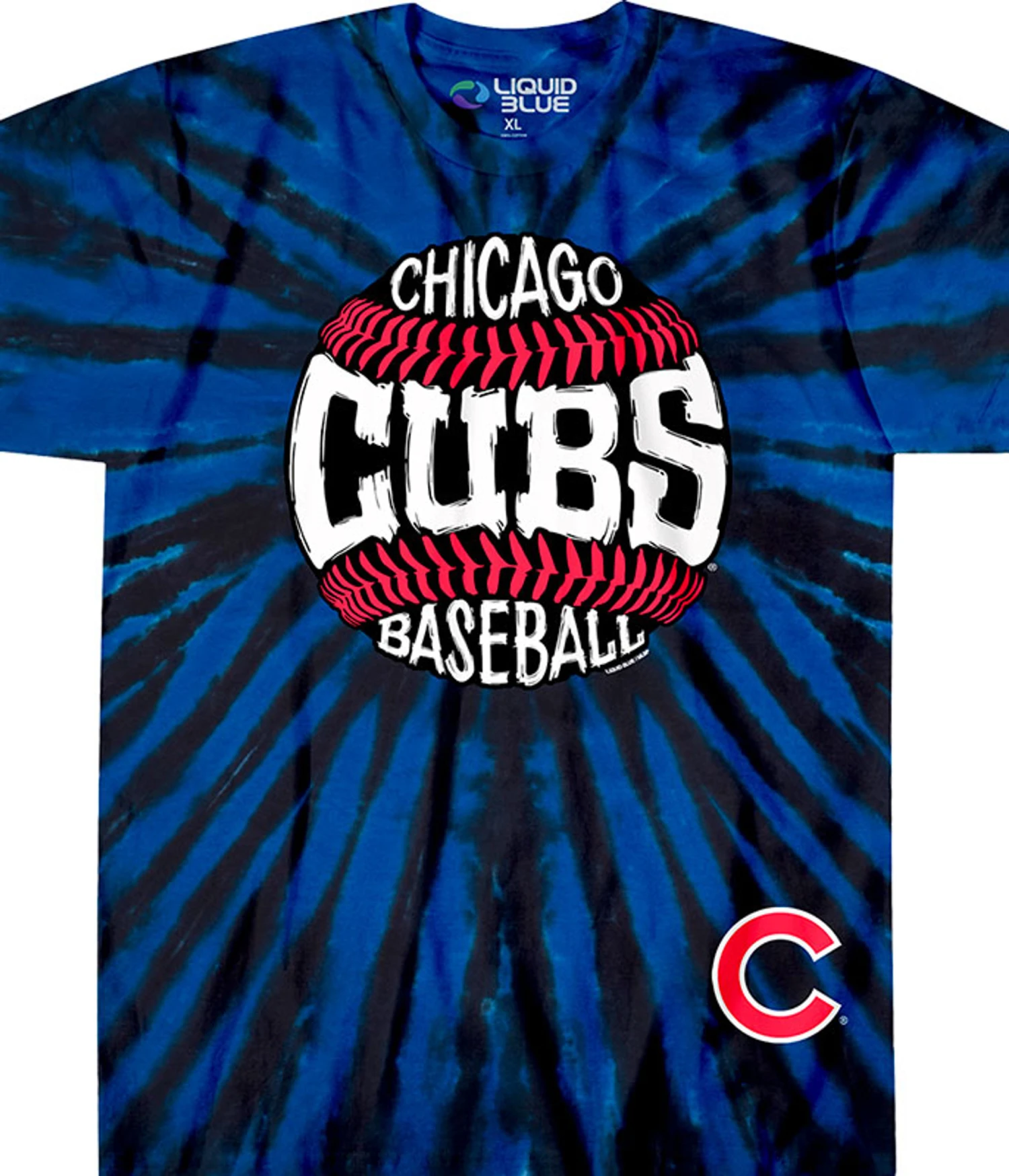 MLB Chicago Cubs Burst Tie-Dye T-Shirt 1 MLB Chicago Cubs Burst Tie-Dye T-Shirt