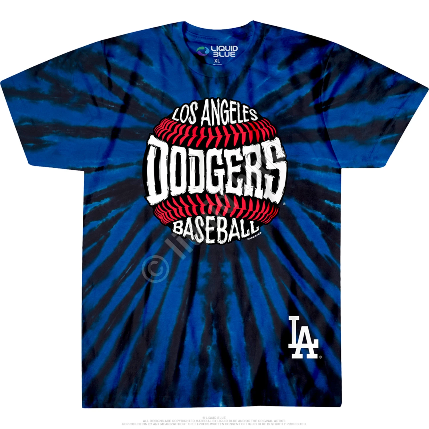 MLB Los Angeles Dodgers Burst Tie-Dye T-Shirt 2 MLB Los Angeles Dodgers Burst Tie-Dye T-Shirt - Image 2