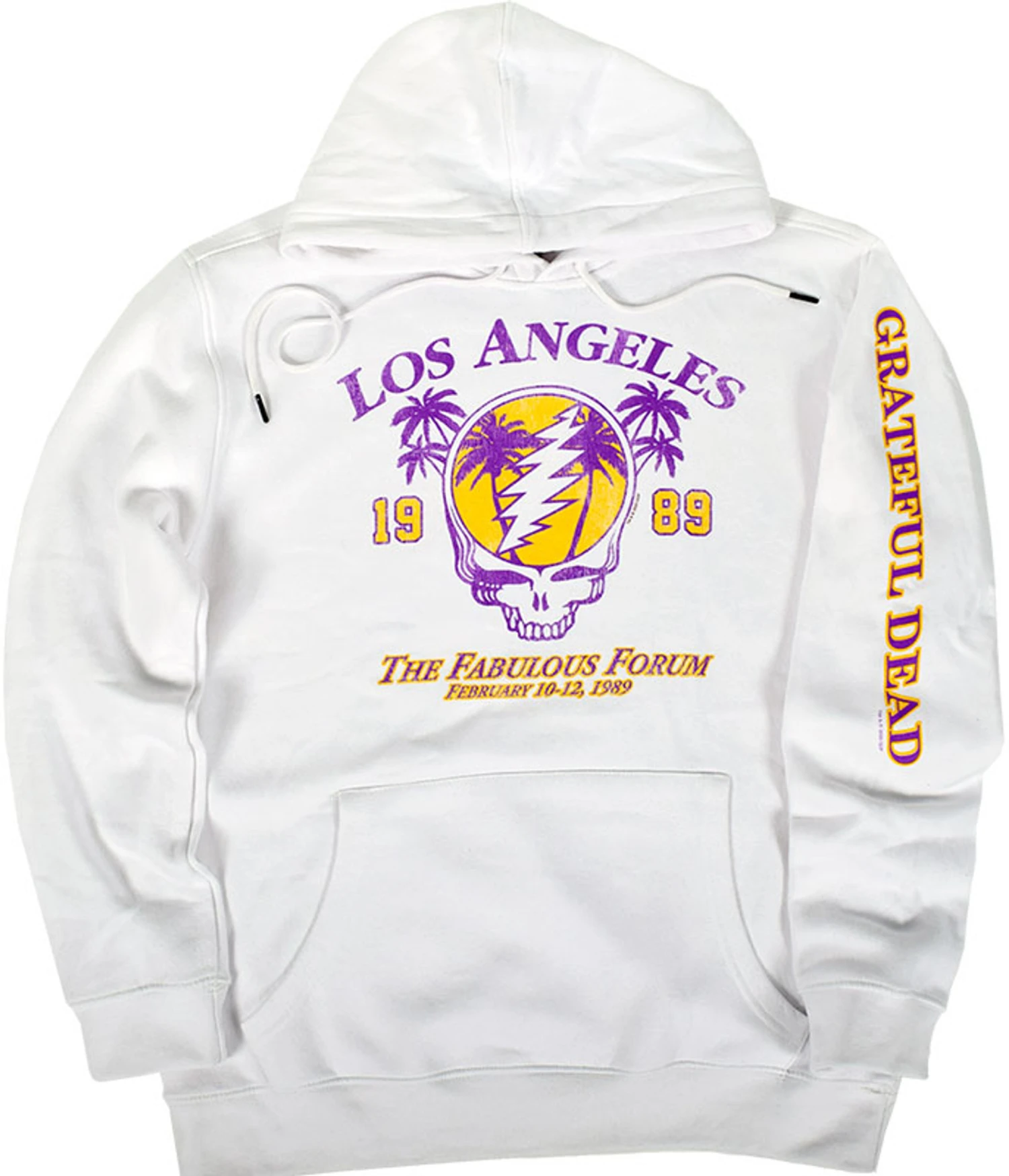 LA Dead White Sleeve Printed Hoodie 1 LA Dead White Sleeve Printed Hoodie