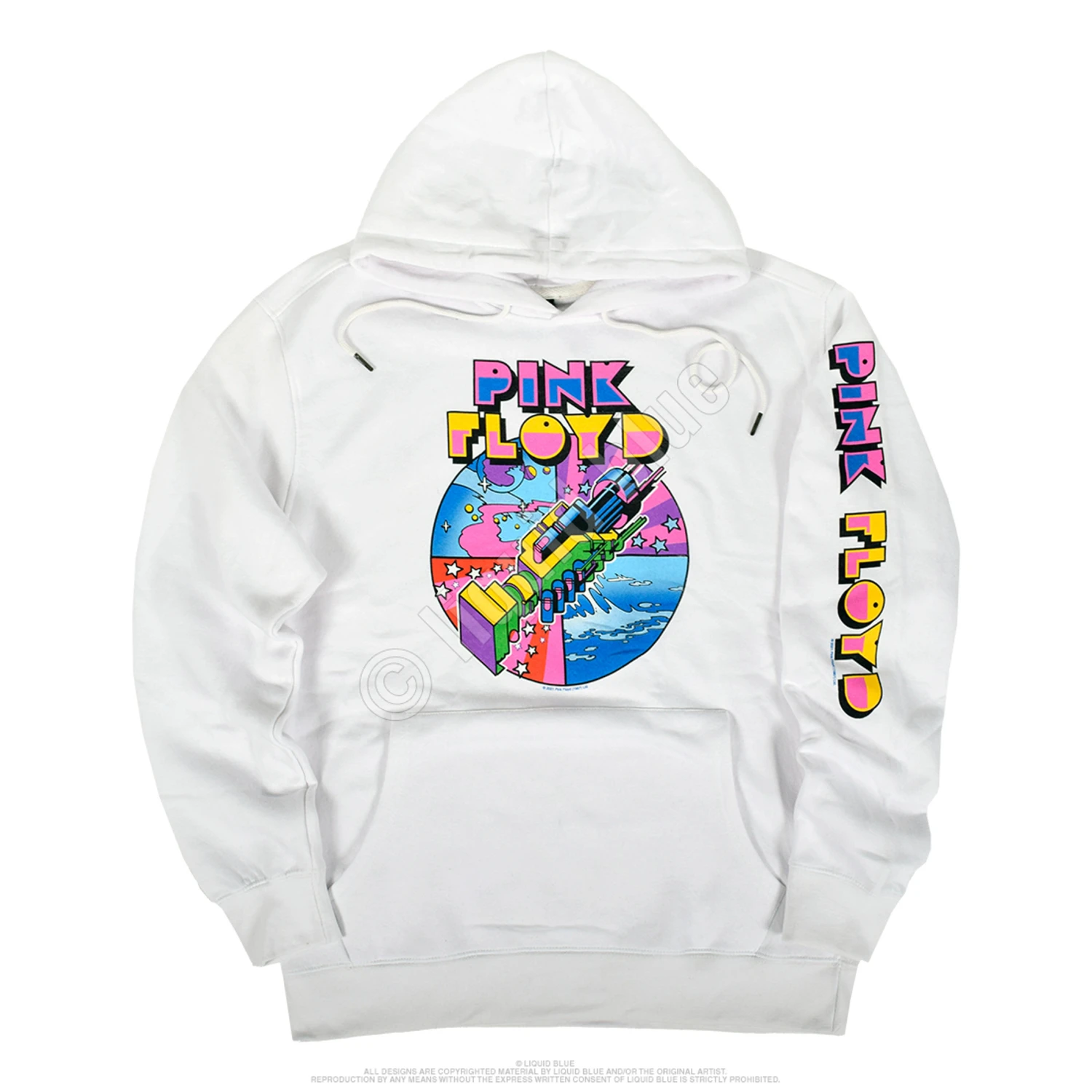 Pink Floyd WYWH Mod White Sleeve Printed Hoodie 2 Pink Floyd WYWH Mod White Sleeve Printed Hoodie - Image 2