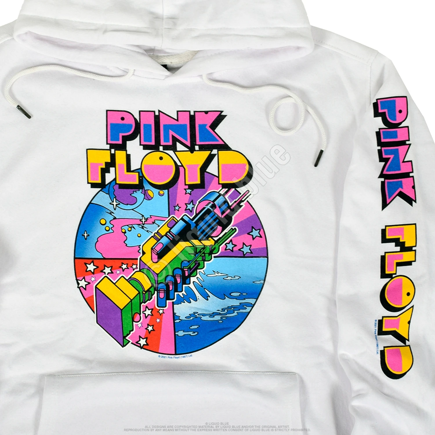 Pink Floyd WYWH Mod White Sleeve Printed Hoodie 3 Pink Floyd WYWH Mod White Sleeve Printed Hoodie - Image 3