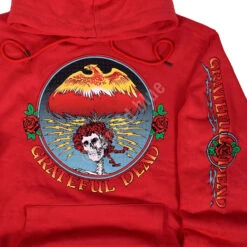 Bertha Eagle Red Sleeve Printed Hoodie -Pink Floyd shop CN62379f artwork 41430.1643393059