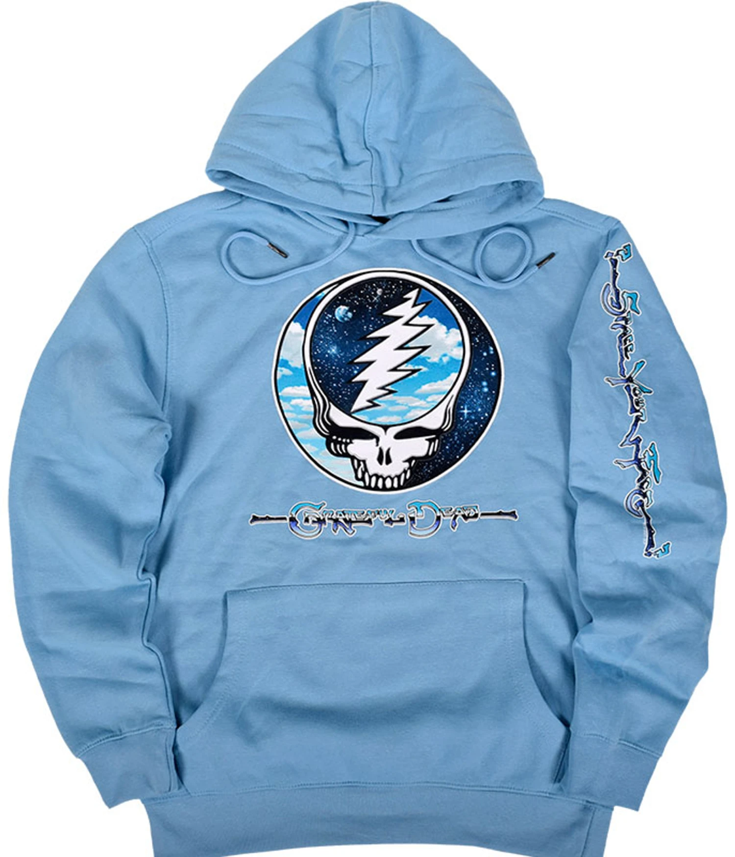 Steal Your Sky Space Light Blue Sleeve Printed Hoodie 1 Steal Your Sky Space Light Blue Sleeve Printed Hoodie