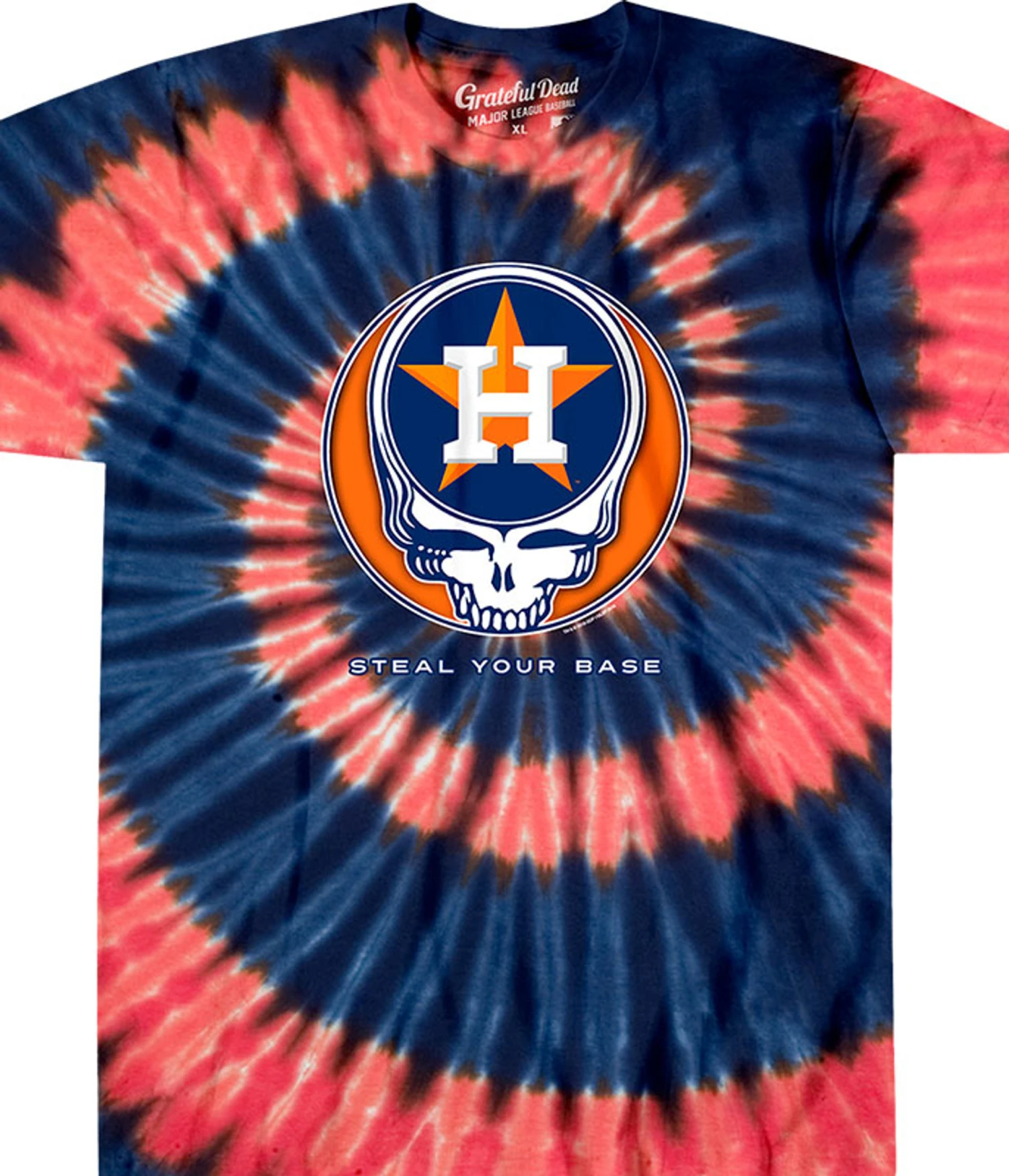 MLB Houston Astros Steal Your Base Tie-Dye T-Shirt 1 MLB Houston Astros Steal Your Base Tie-Dye T-Shirt