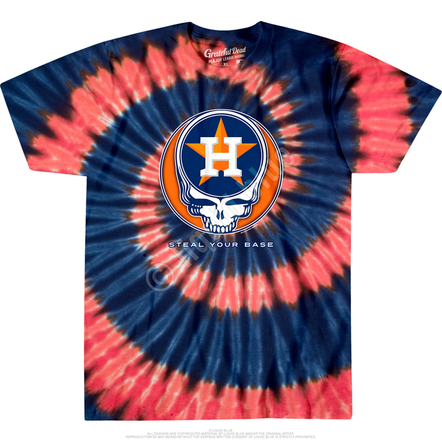 MLB Houston Astros Steal Your Base Tie-Dye T-Shirt 2 MLB Houston Astros Steal Your Base Tie-Dye T-Shirt - Image 2