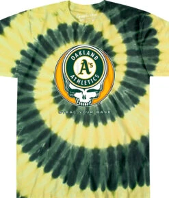 MLB Oakland Athletics Steal Your Base Tie-Dye Tie-Dye T-Shirt