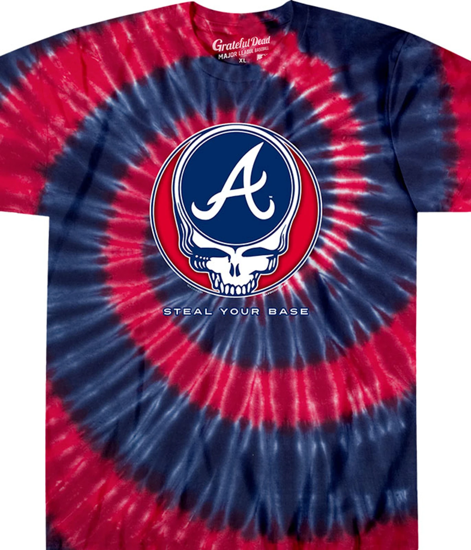 MLB Atlanta Braves Steal Your Base Tie-Dye T-Shirt 1 MLB Atlanta Braves Steal Your Base Tie-Dye T-Shirt