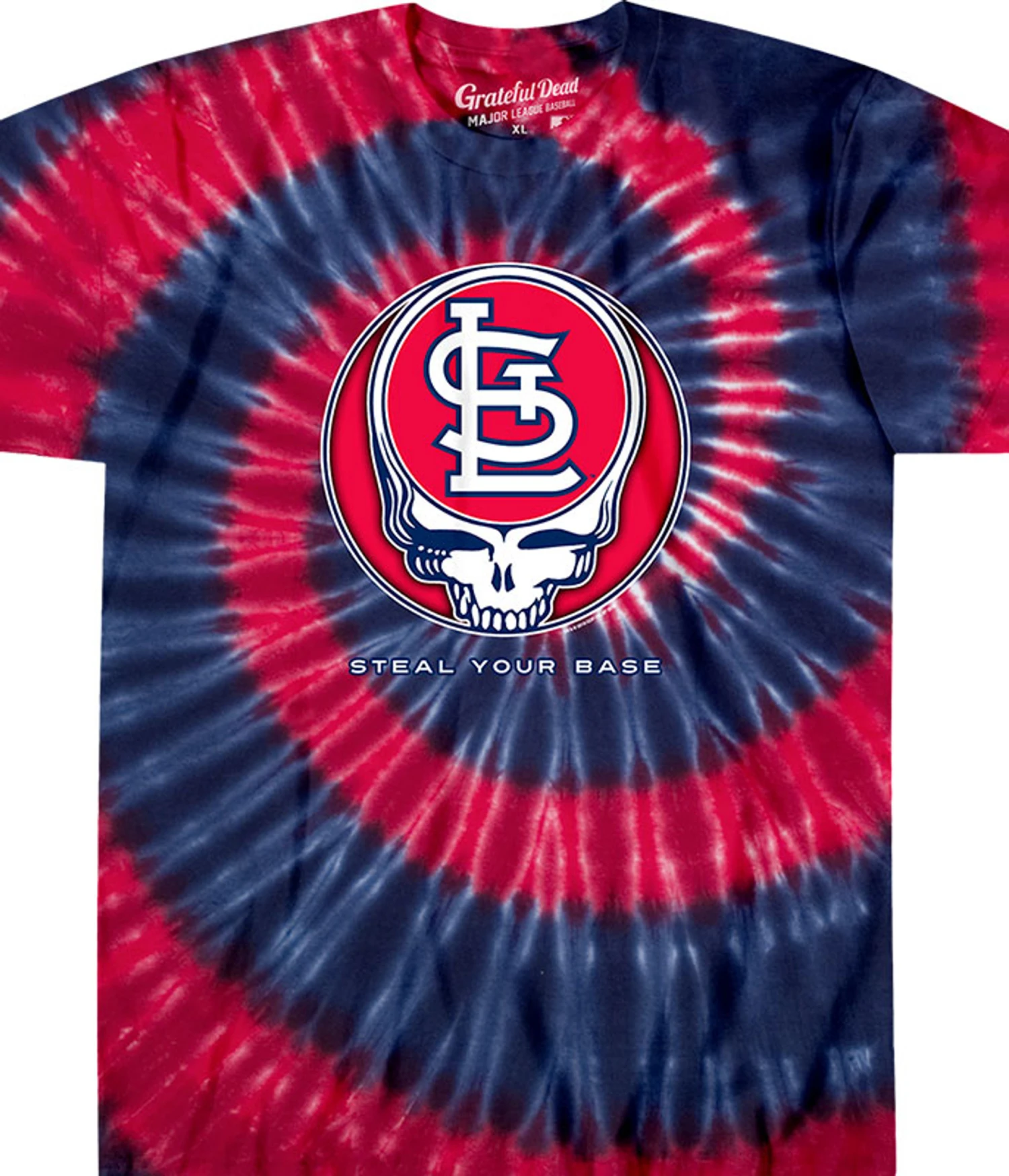MLB St. Louis Cardinals Steal Your Base Tie-Dye T-Shirt 1 MLB St. Louis Cardinals Steal Your Base Tie-Dye T-Shirt