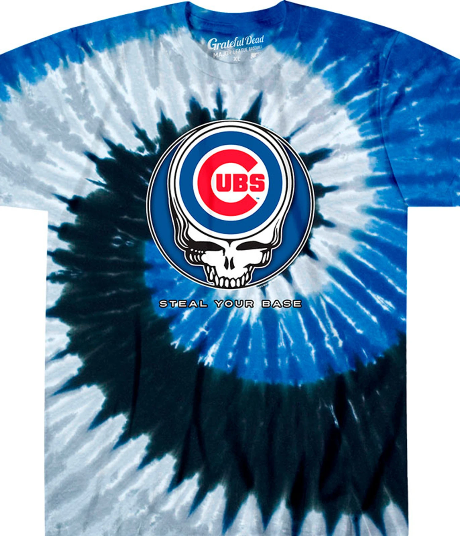 MLB Chicago Cubs Steal Your Base Tie-Dye T-Shirt 1 MLB Chicago Cubs Steal Your Base Tie-Dye T-Shirt