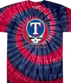 MLB Texas Rangers Steal Your Base Tie-Dye T-Shirt