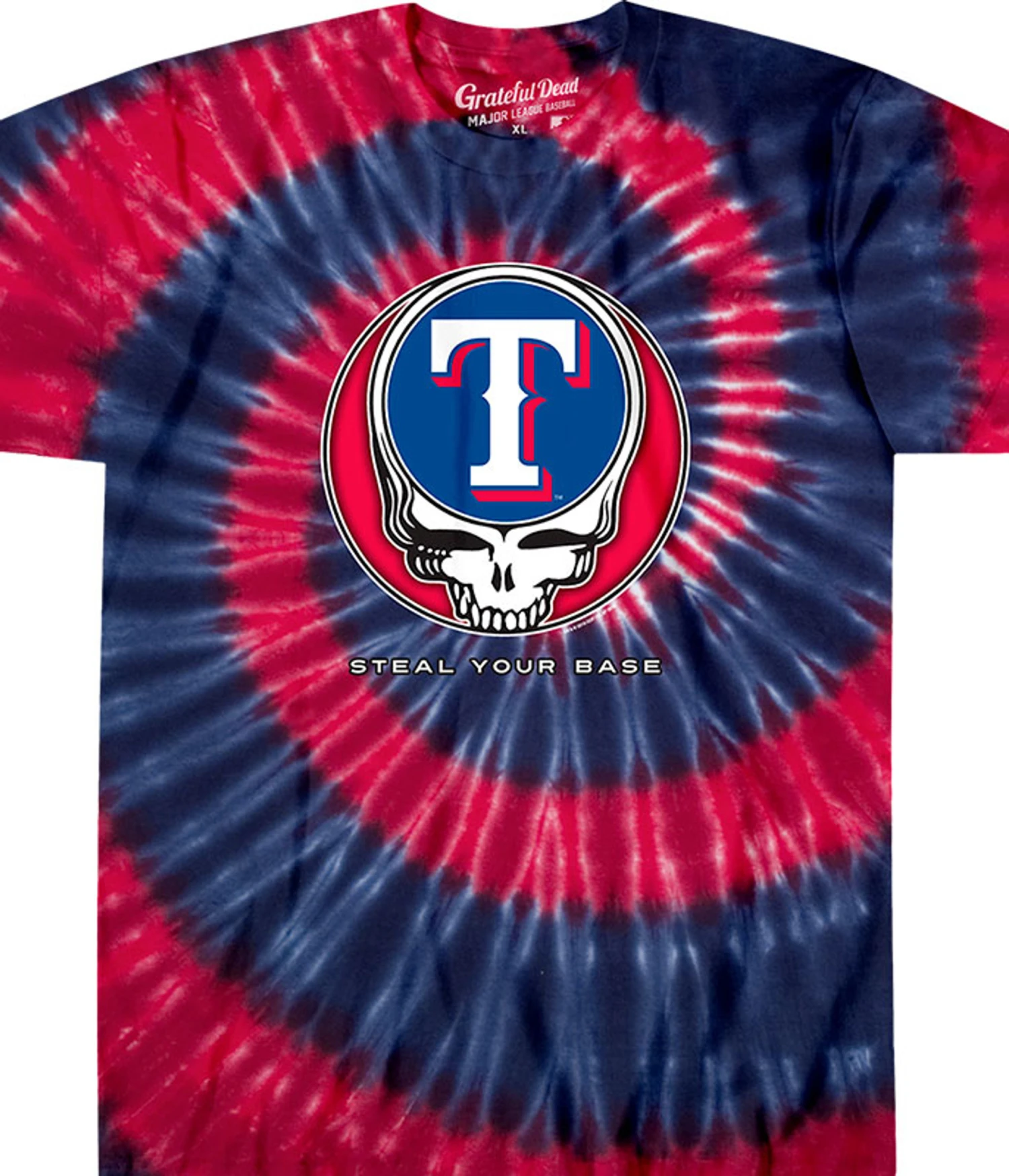 MLB Texas Rangers Steal Your Base Tie-Dye T-Shirt 1 MLB Texas Rangers Steal Your Base Tie-Dye T-Shirt