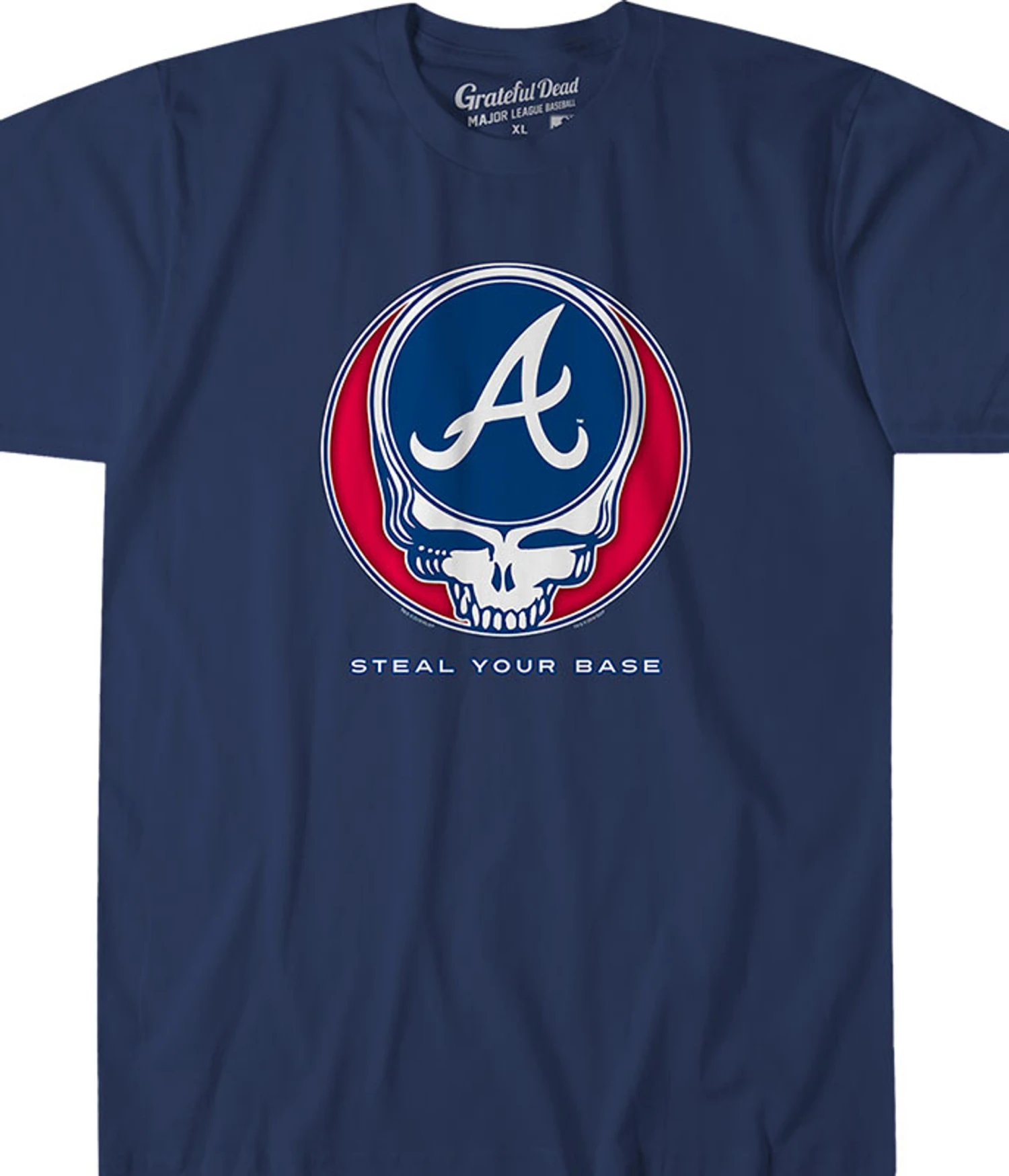 MLB Atlanta Braves Steal Your Base Navy Athletic T-Shirt 1 MLB Atlanta Braves Steal Your Base Navy Athletic T-Shirt