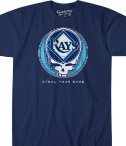 MLB Tampa Bay Rays Steal Your Base Navy Athletic T-Shirt