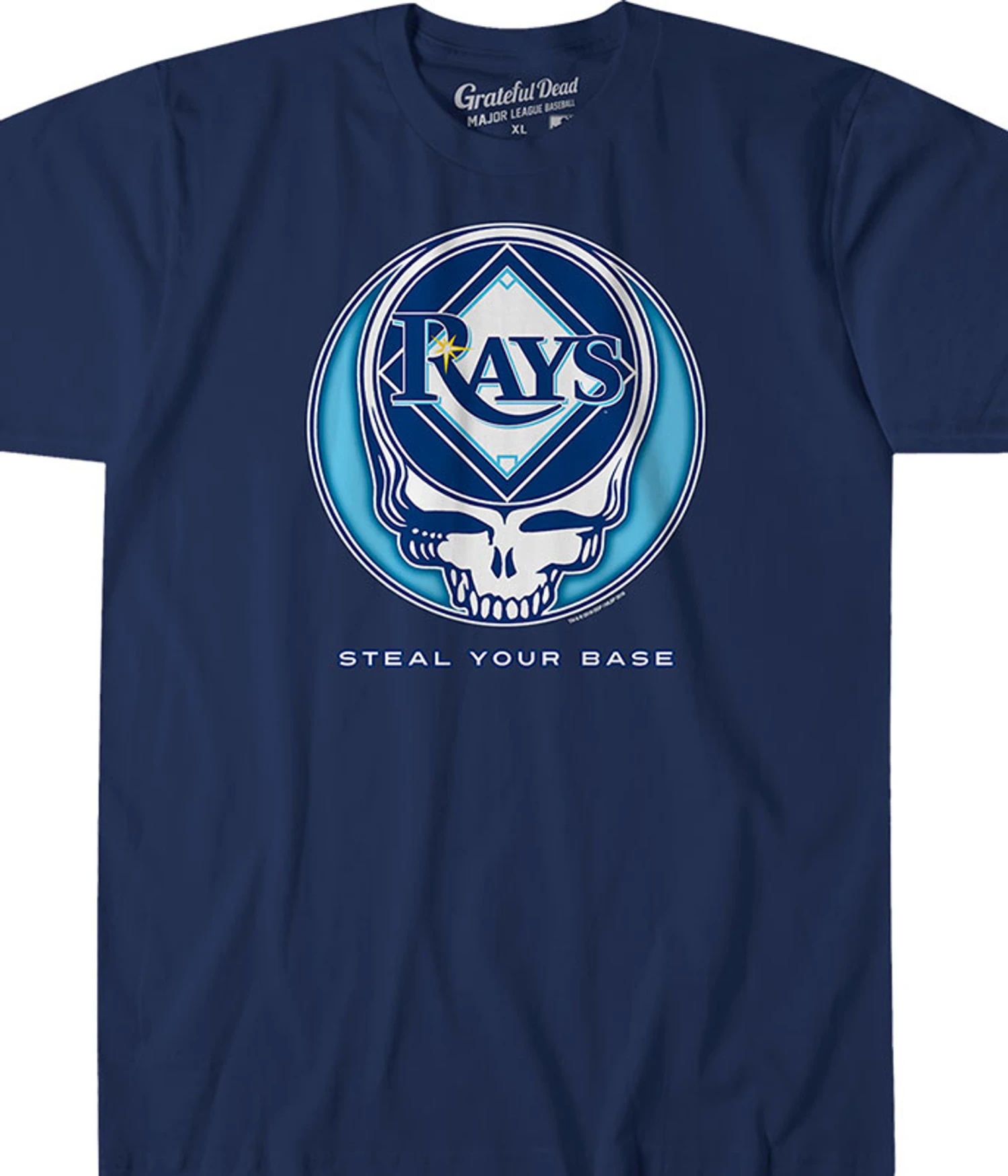 MLB Tampa Bay Rays Steal Your Base Navy Athletic T-Shirt 1 MLB Tampa Bay Rays Steal Your Base Navy Athletic T-Shirt