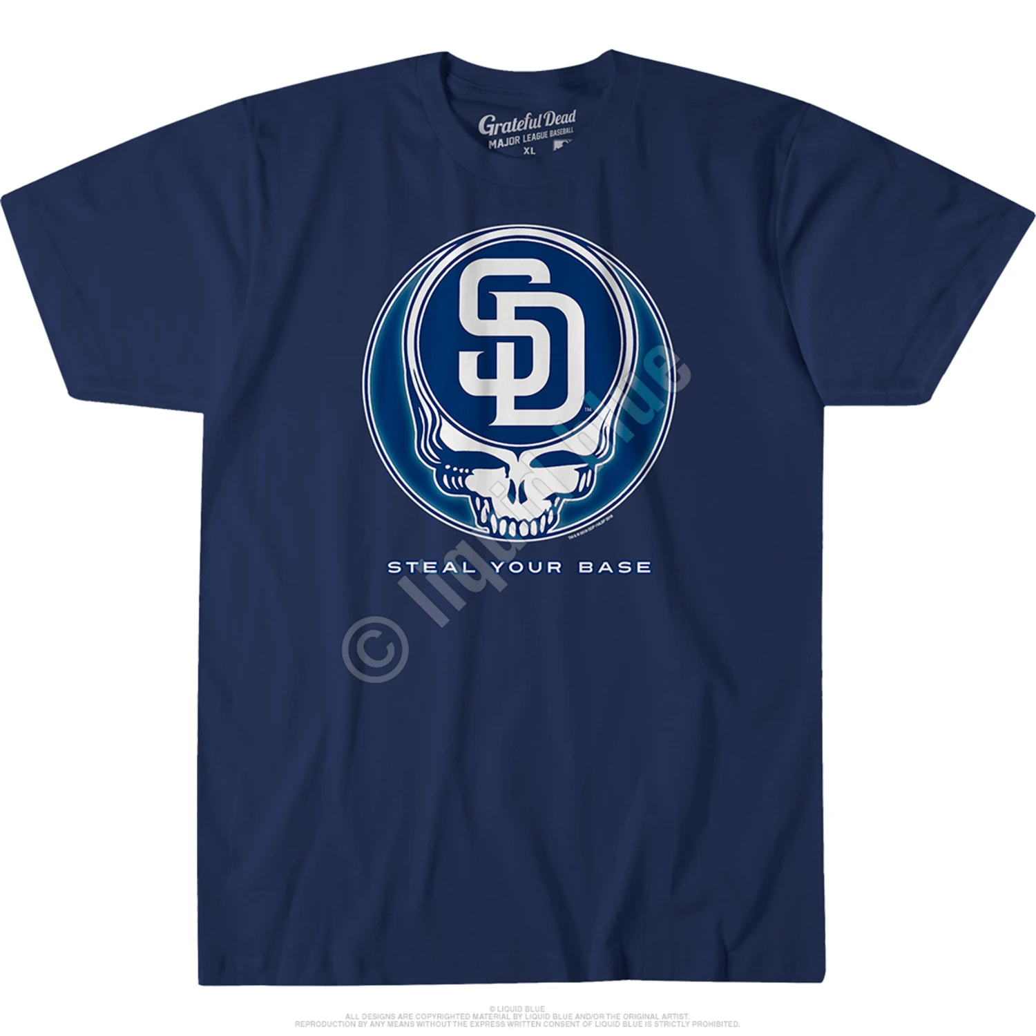 MLB San Diego Padres Steal Your Base Navy Athletic T-Shirt 2 MLB San Diego Padres Steal Your Base Navy Athletic T-Shirt - Image 2
