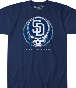 MLB San Diego Padres Steal Your Base Navy Athletic T-Shirt