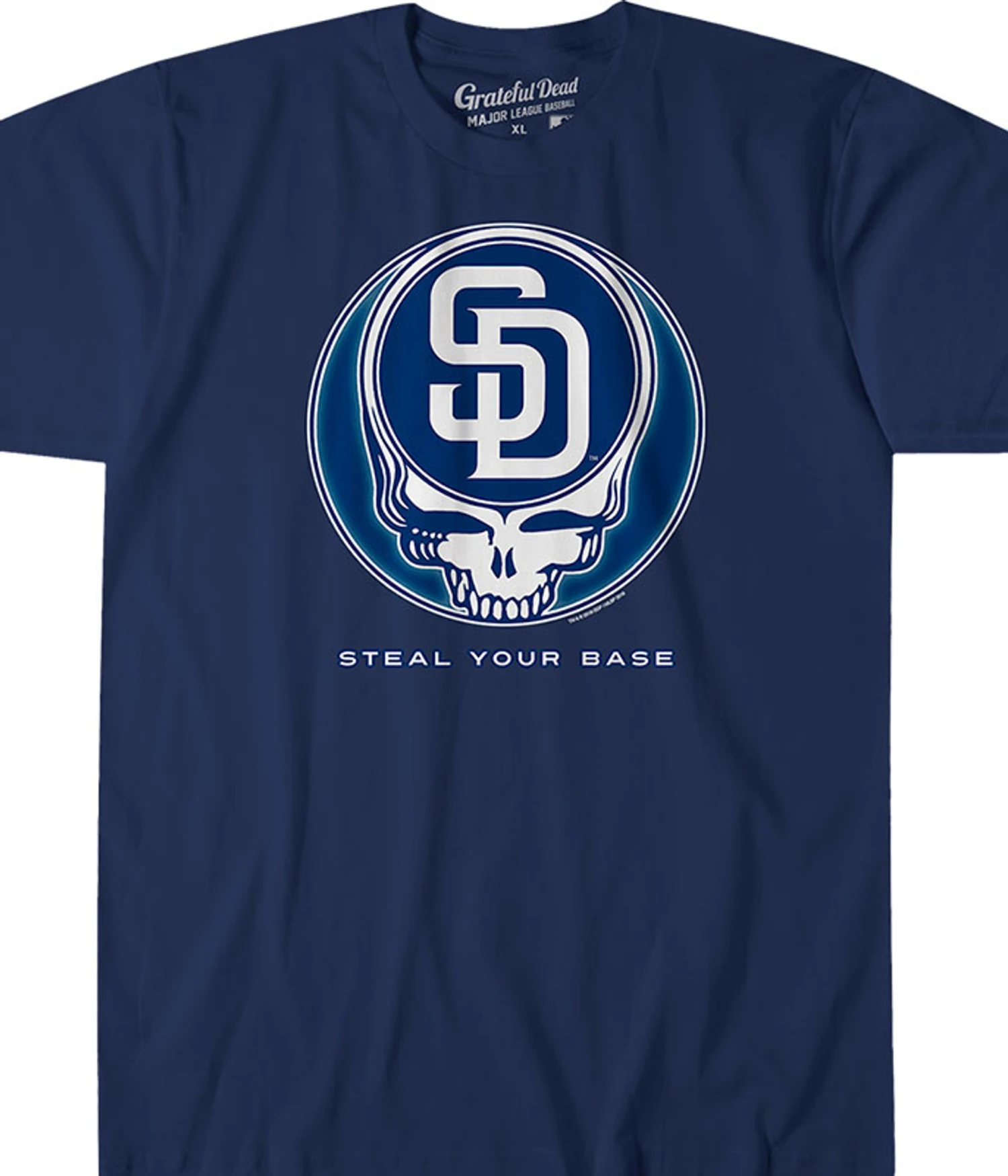 MLB San Diego Padres Steal Your Base Navy Athletic T-Shirt 1 MLB San Diego Padres Steal Your Base Navy Athletic T-Shirt