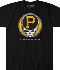 MLB Pittsburgh Pirates Steal Your Base Black Athletic T-Shirt