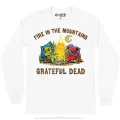 Fire In The Mountain Long Sleeve T-Shirt 18 Fire In The Mountain Long Sleeve T-Shirt -Pink Floyd shop GD0018LSWHTf 82237.1664578180