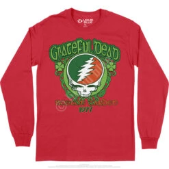 Shamrock 77 Long Sleeve T-Shirt -Pink Floyd shop GD0020LSREDf 00203.1664581083