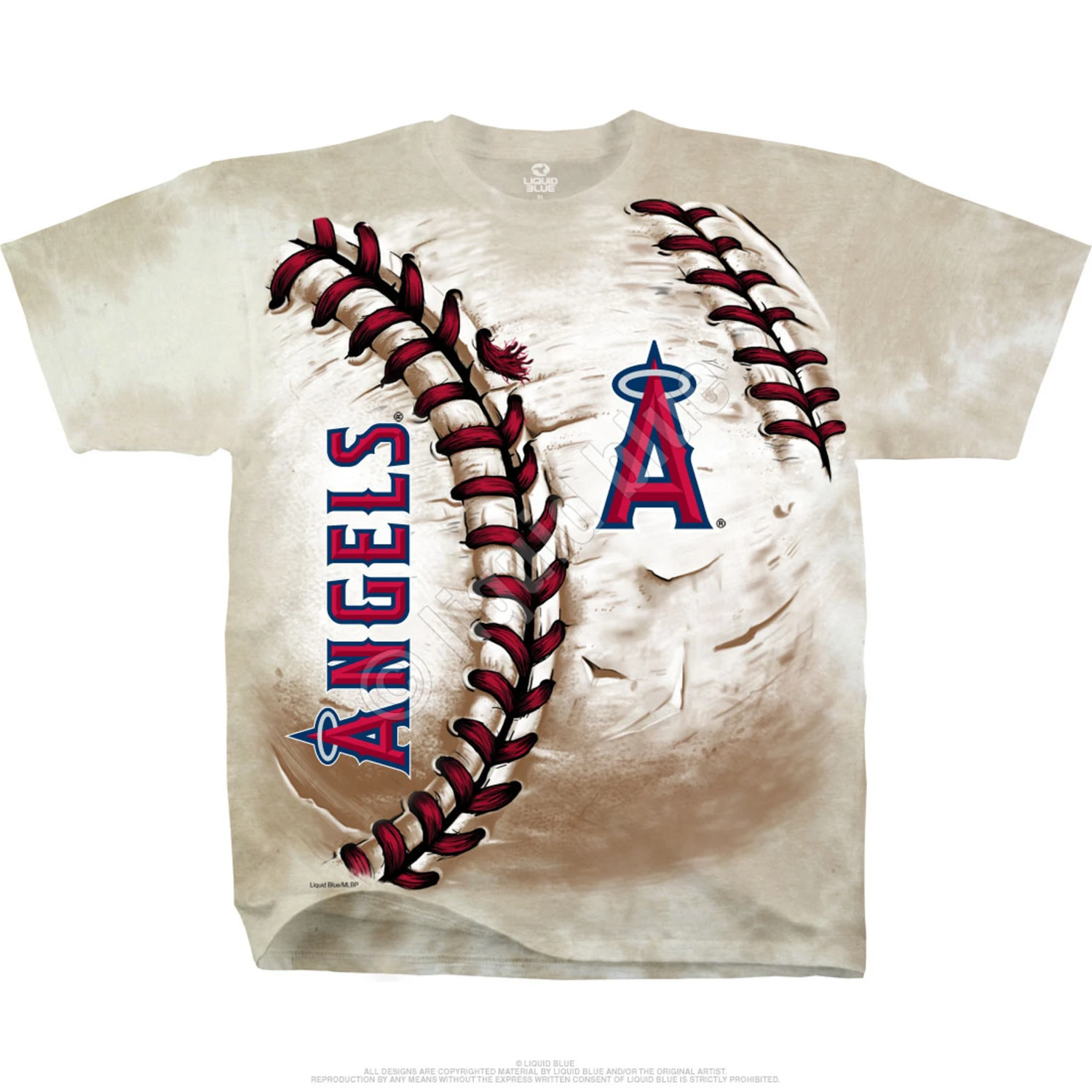 MLB Los Angeles Angels Hardball Tie-Dye T-Shirt 2 MLB Los Angeles Angels Hardball Tie-Dye T-Shirt - Image 2